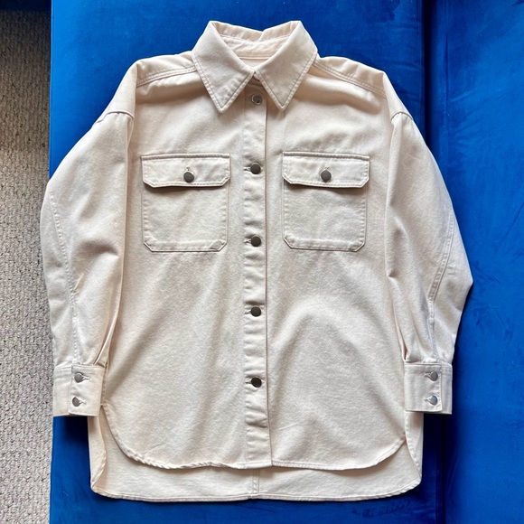 H&M Oversized Denim Shirt Jacket - Picture 3 of 5